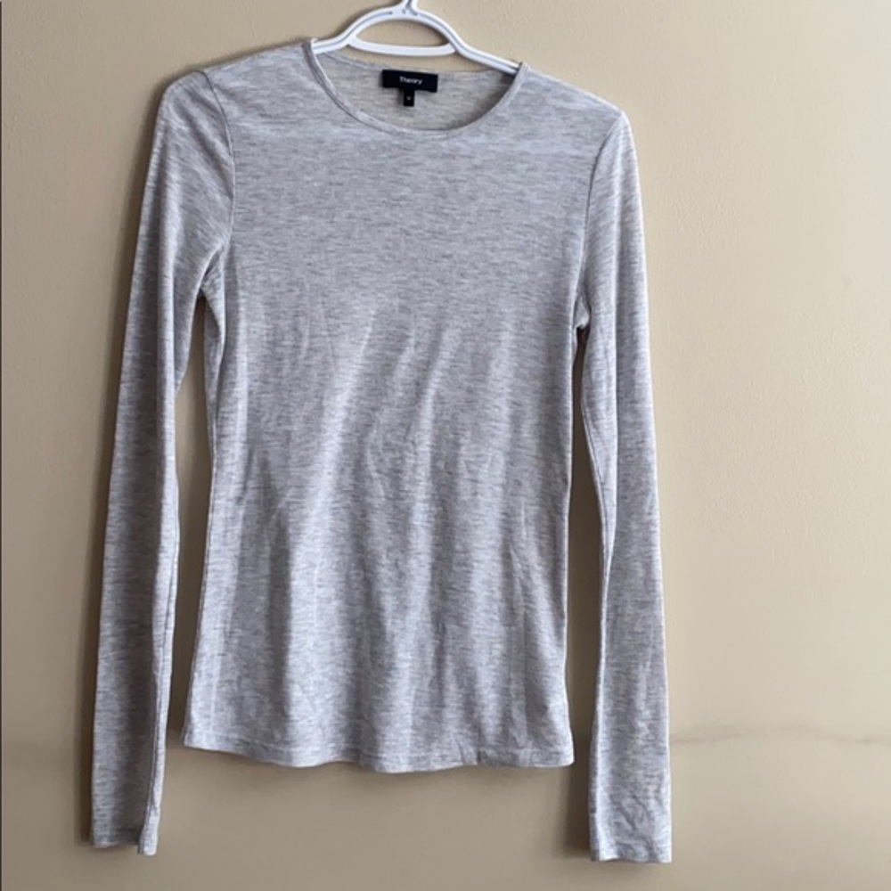 Theory Super Slim Crew Long Sleeve